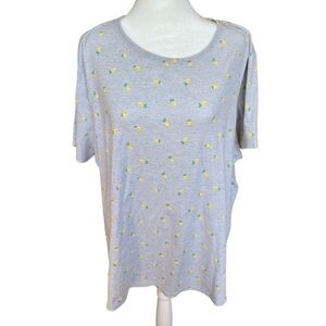 Croft & Barrow lemon classic tee 2X